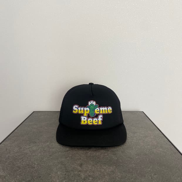 (OS) 슈프림 6패널 볼캡 모자 비프 블랙