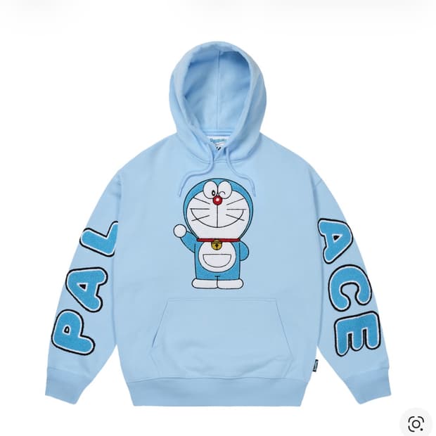 팔라스x도라에몽 후드 블루