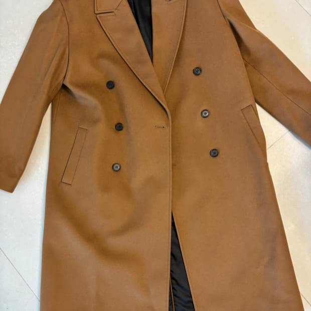 coor (쿠어) 카멜 mtr 더블 롱코트 s (L추천)