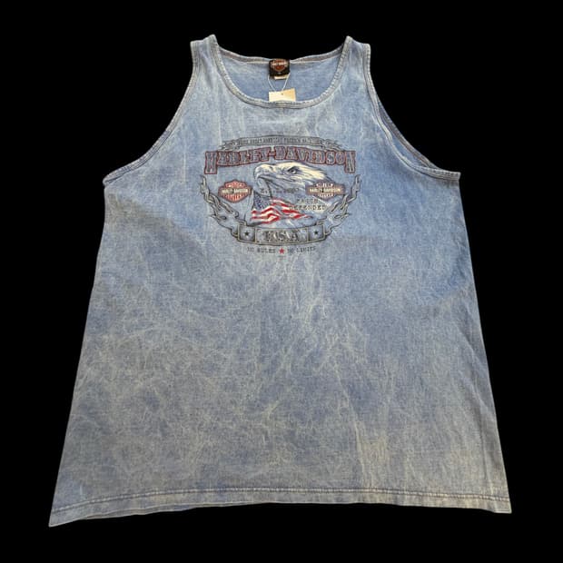 할리데이비슨 빈티지 빅로고 나시