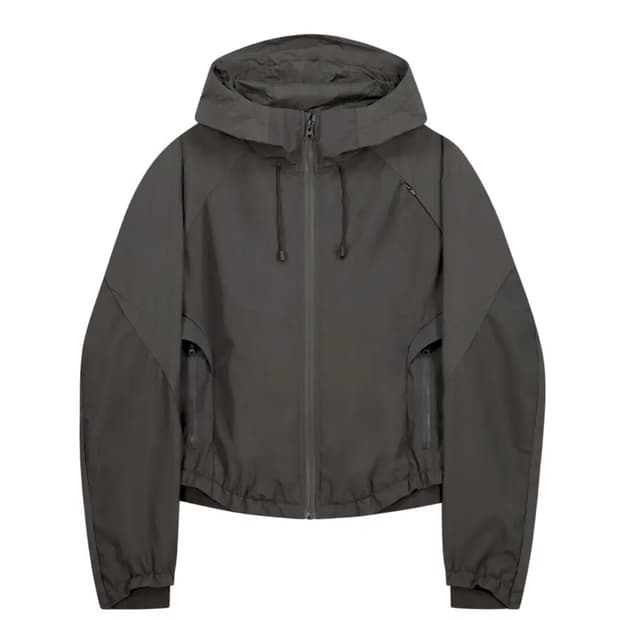 오호스 Paneled Crop Shell Jacket