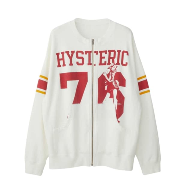 [당일배송] 히스테릭글래머 76 점퍼 화이트, 히스테릭글래머 제니 집업