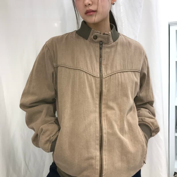 90s Woolrich 브라운 워크 자켓 