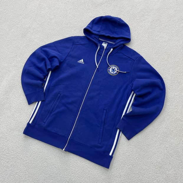 L 아디다스 첼시FC 후드 집업 0323M