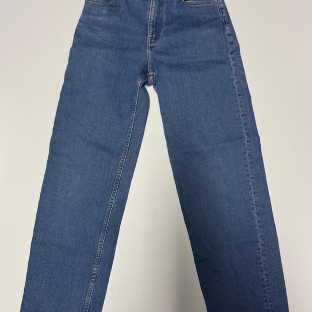 여성 캘빈클라인 CK 하이 라이즈 루즈핏 데님팬츠 24.4인치