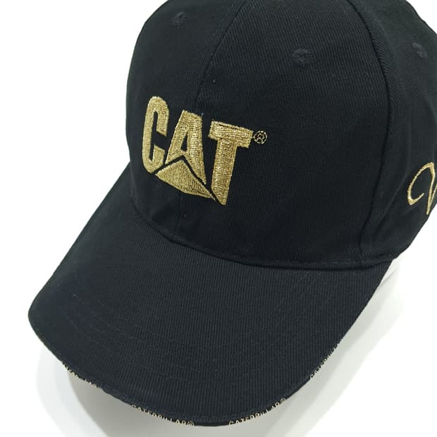 레어 빈티지 CAT VIP Gold 자수 블랙 볼캡 P1340