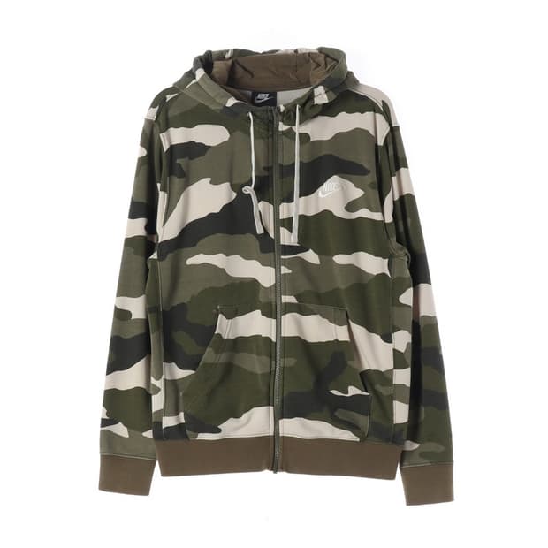 나이키 빈티지 카모플라쥬 풀집 후디 M