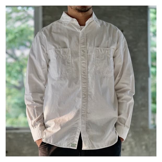 오어슬로우 화이트 샴브레이셔츠 4사이즈