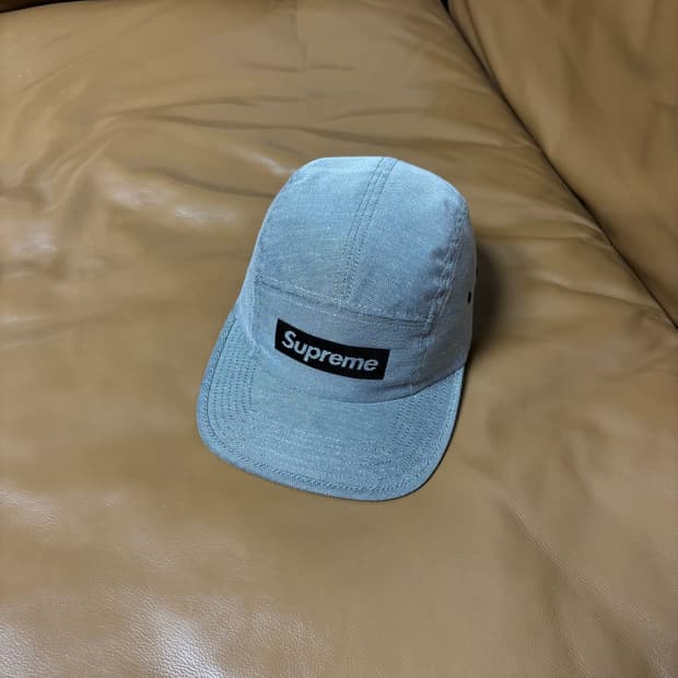 Supreme 슈프림 그레이 캠프캡 모자 (Jacquard Grey)
