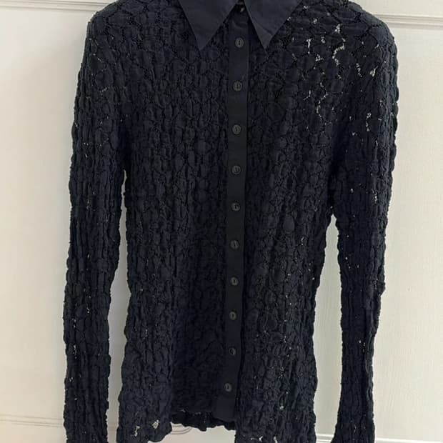 안느퐁텐 블랙 플리츠 블라우스44,55 정품