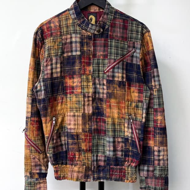 레드라인 패치워크 체크 자켓