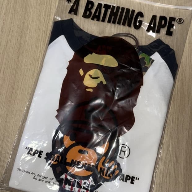 bape 베이프 베이비 마일로 베이스볼 반팔T