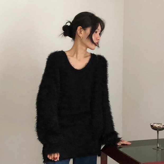 언더비 앙고라 소프트 원피스 가디건 세트