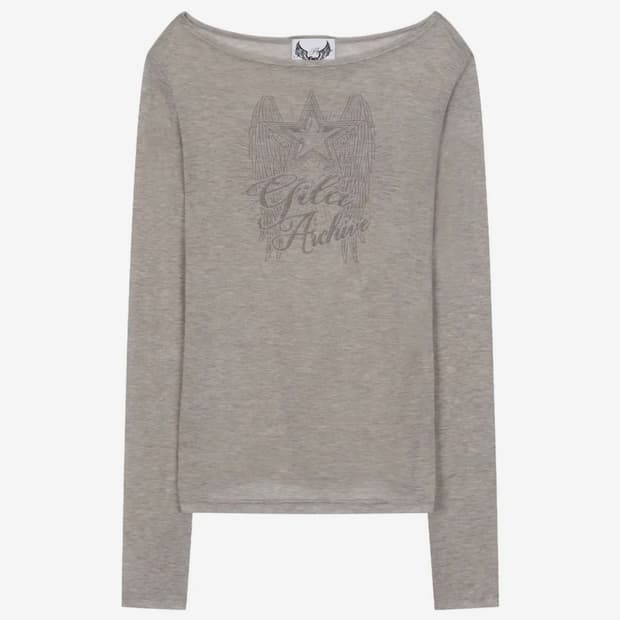 길라 아카이브 STAR WING SHEER LONG SLEEVE_GY