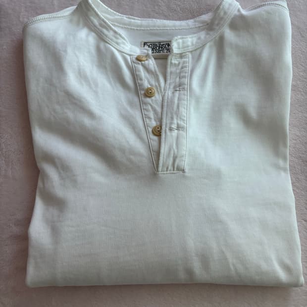 브론슨 Vintage Long Sleeve Henley Shirt XL