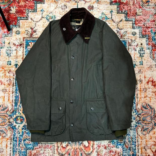 [L] 바버 비데일 왁스코팅 자켓