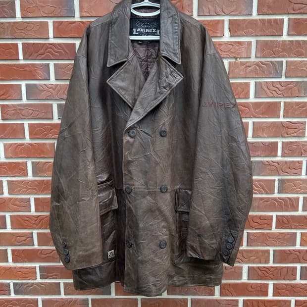 아비렉스 가죽 더플코트자켓 5xl 빅사이즈
