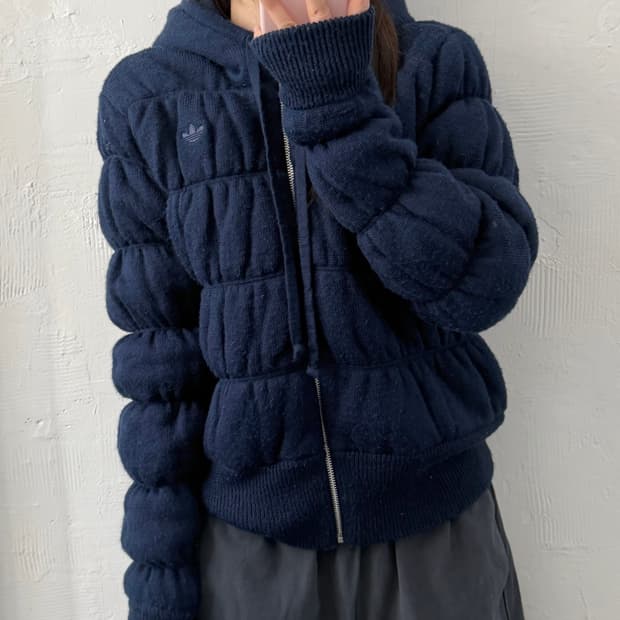 Adidas 아디다스 파이어버드 셔링퀄팅 니트 패딩