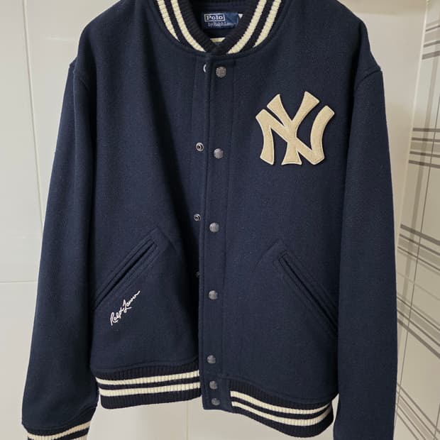 폴로 랄프로렌 MLB 뉴욕 양키스 울 바시티 자켓 XL