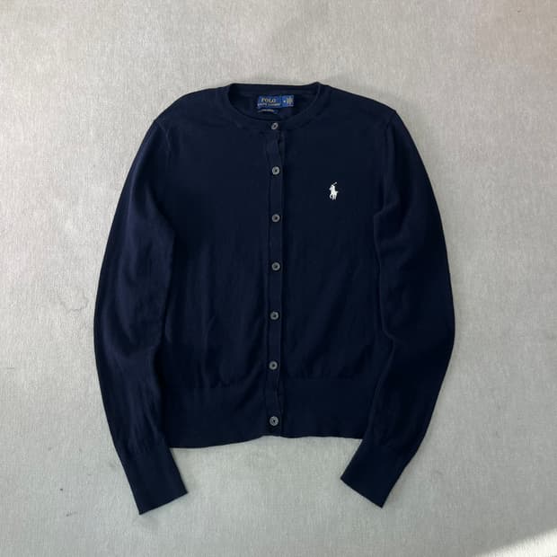 W 95 폴로랄프로렌 스몰포니 코튼 네이비 가디건
