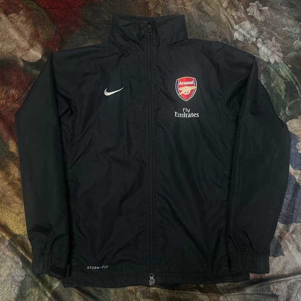 나이키 빈티지 블록코어 스톰핏 블랙아스날바람막이 90