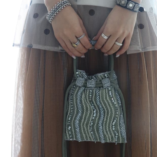[Bigotre] Airy Beaded Bag
