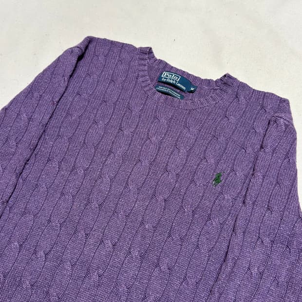 M 폴로랄프로렌 퍼플 캐시미어 니트