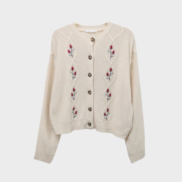 EHKA SOPO 플라워 자수 가디건 61095