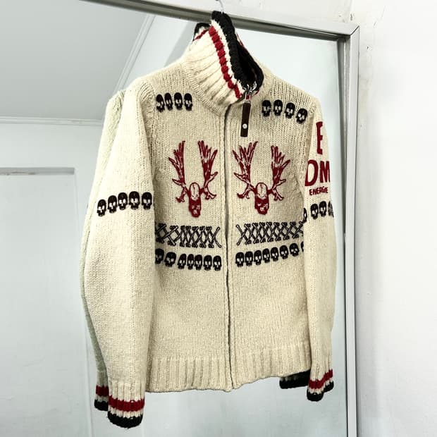 Energie 스컬 코위찬 니트 자켓