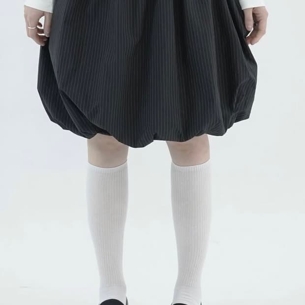 샵피에브레 스트라이프 펌킨 벌룬 치마