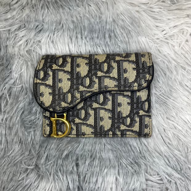 [A급/정품] 디올 오블리크 새들 자카드 카드지갑