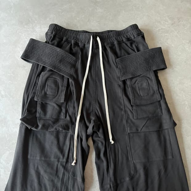 릭오웬스 와이드 크리치 카고 태권도 L