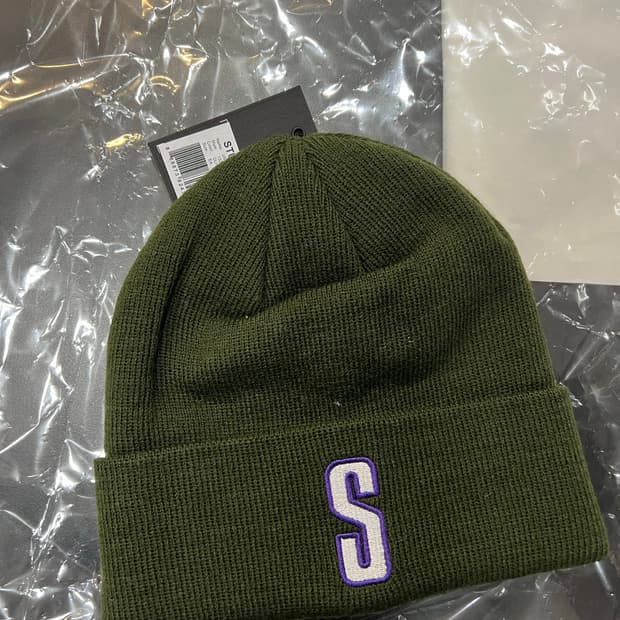 스투시 아카이브 s로고 비니