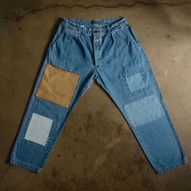 메이드원 (MADEWORN) / 패치워크 데님 초어 팬츠 / 32 새상품