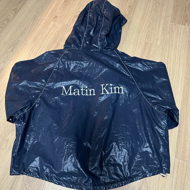마뗑킴 백로고 자켓 네이비