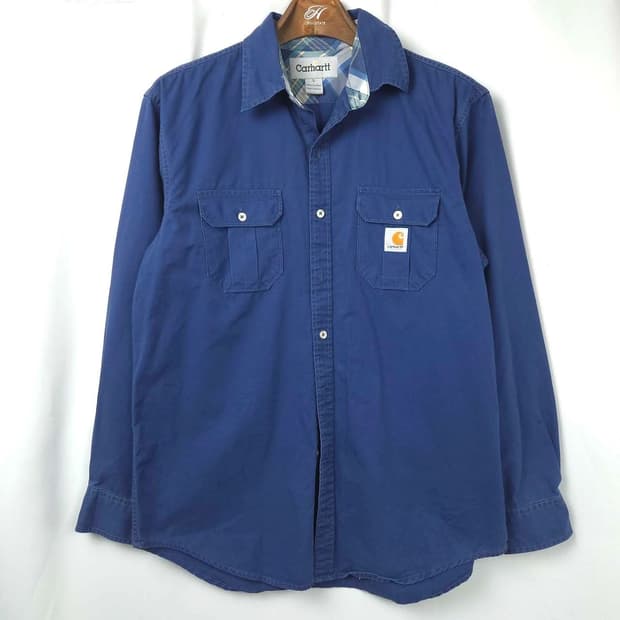 남L-XL 칼하트 블루 긴팔 셔츠