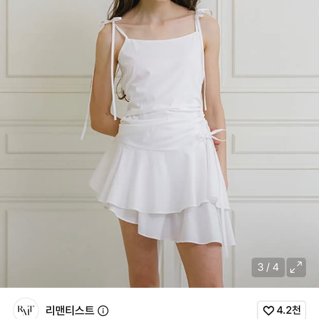 리맨티스트 빅 리본 드레스 화이트