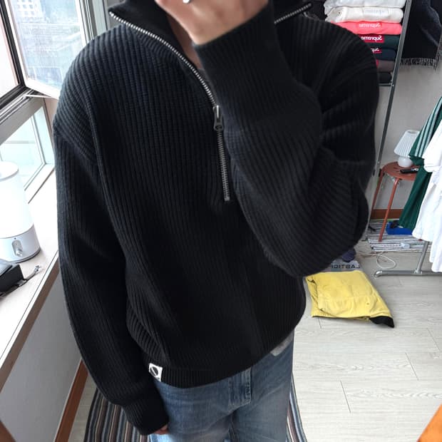 헤리티지플로스 니트 집업