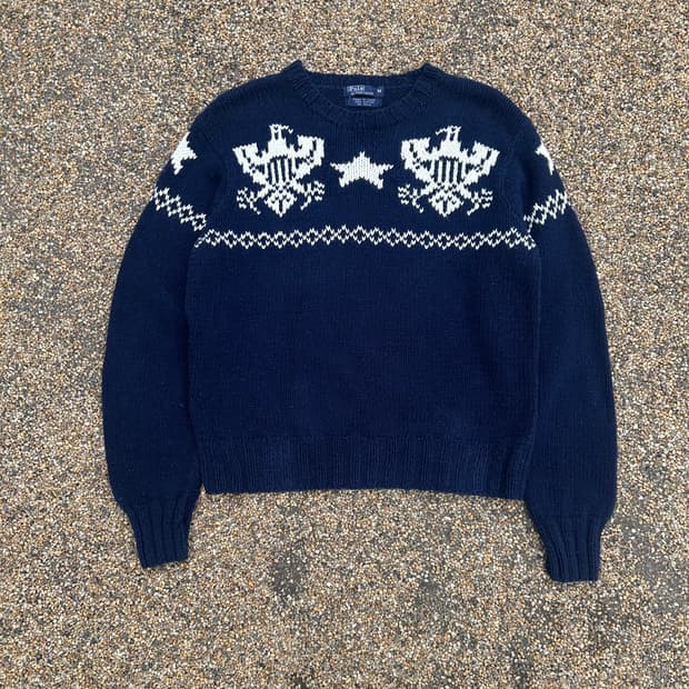 폴로(POLO RalphLauren)네이비 패턴 니트