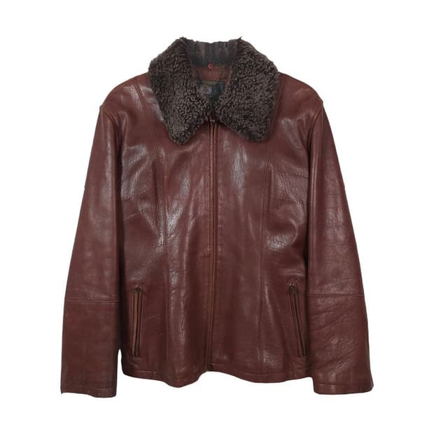 monticole 빈티지 브라운 양가죽 퍼 칼라 무스탕 자켓 53