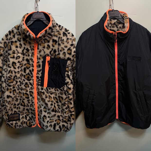 라이프워크 레오파드 리버시블 집업