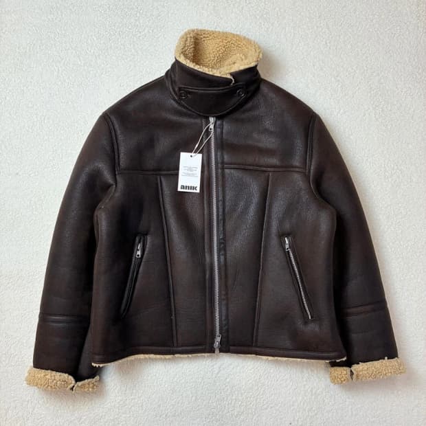 르마드 23FW 하이넥 B-3 투웨이 무스탕 자켓 PN5742   