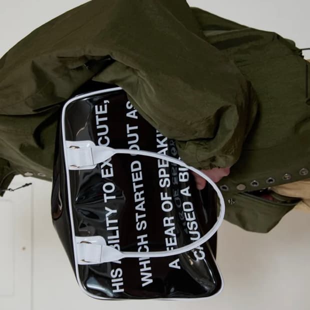 esc스튜디오 lettering bowling bag(black)