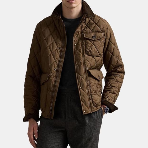 폴로/24fw 퀼팅자켓 다크 브라운/L