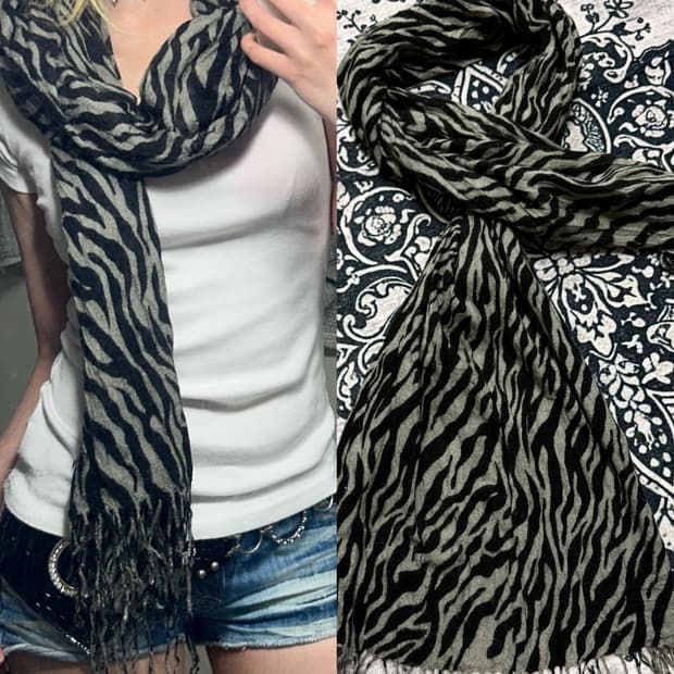 zebra pattern scarf