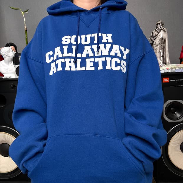 러셀애슬레틱 블루 후드티