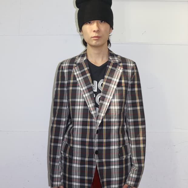 드리스 반 노튼 플레이드 체크 블레이저