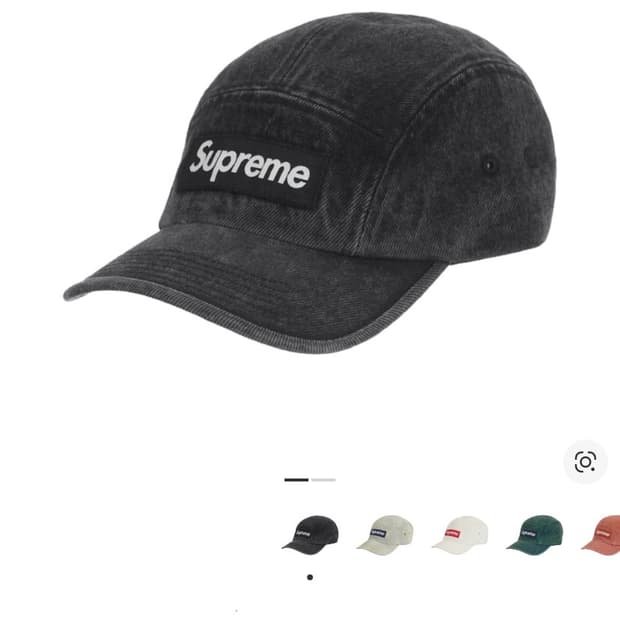(OS) 슈프림 박스로고 캠프캡 모자 23SS 데님 블랙
