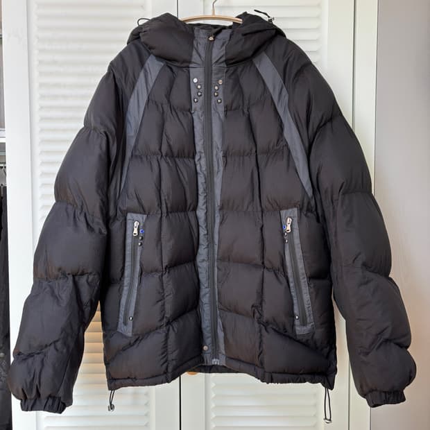 가키하라 Eve&night rivet hoodie puffer parka