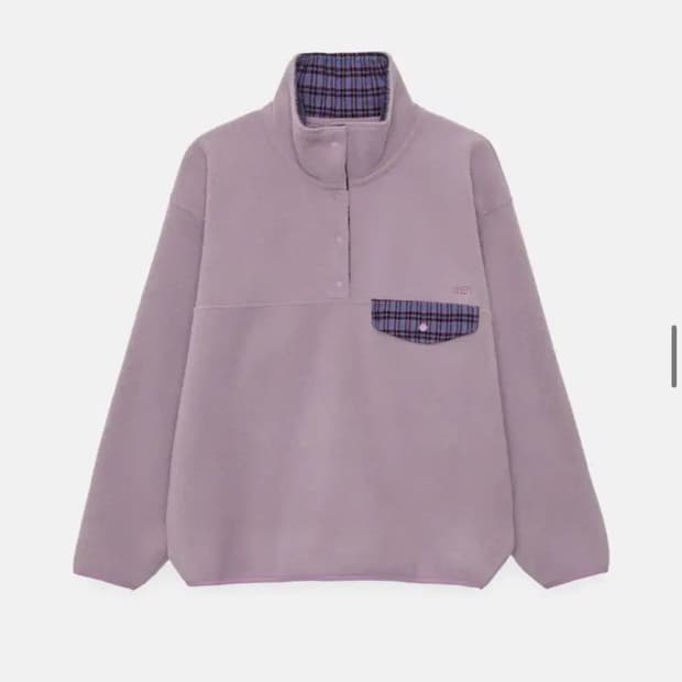 (새상품) 엔조블루스 레트로 스냅 플리스 아노락